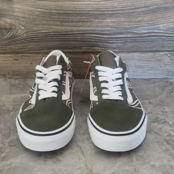 New Vans Old Skool Womens Peace Paisley Green Sneakers Size 7 Skater Grunge - Picture 4 of 10